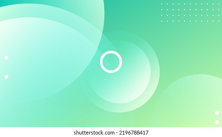 Fondo abstracto verde con degradado de formas geométricas. Composición de formas de círculo. Fondo de color líquido moderno. Fondo geométrico ondulado. Diseño de elementos geométricos de textura dinámica
