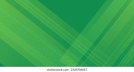 Green abstract background with geometric shapes gradient color for presentation design. Suit for business