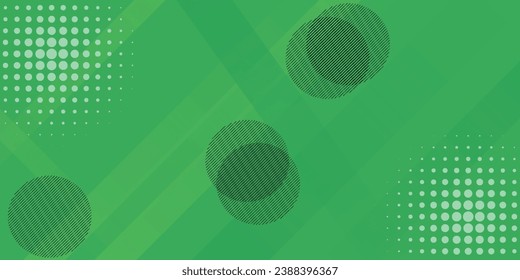 Green abstract background with geometric shapes gradient color for presentation design