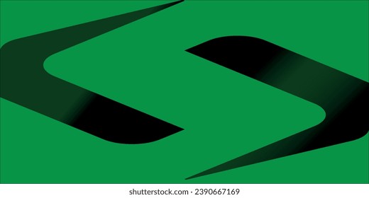 Fondo abstracto verde con formas geométricas color gradiente para el diseño de presentación.
