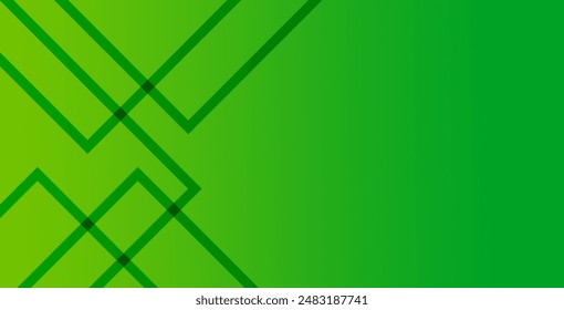 Green abstract background with geometric shapes gradient color for presentation design. Suit for business, corporate, institution, conference, party, festive, seminar, and talks.