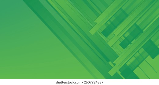 Green abstract background with geometric shapes gradient color for presentation design. Suit for business, corporate, institution, conference, party, festive, seminar, and talks.
