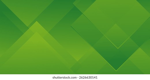 Green abstract background with geometric shapes gradient color for presentation design. Suit for business, corporate, institution, conference, party, festive, seminar, and talks.