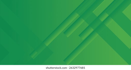 Green abstract background with geometric shapes gradient color for presentation design. Suit for business, corporate, institution, conference, party, festive, seminar, and talks.