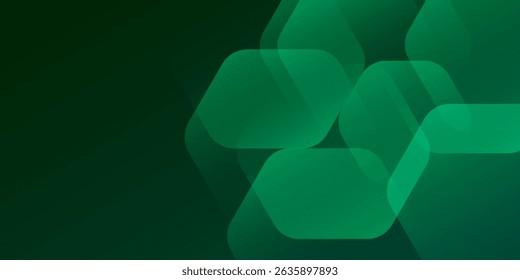 Green abstract background with geometric shapes gradient color for presentation design. Suit for business, corporate, institution, conference, party, festive, seminar, and talks.