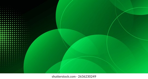 Green abstract background with geometric shapes gradient color for presentation design. Suit for business, corporate, institution, conference, party, festive, seminar, and talks.