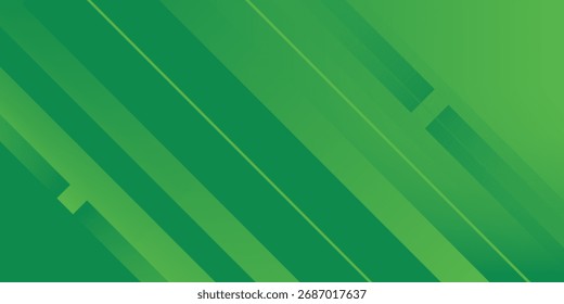 Green abstract background with geometric shapes gradient color for presentation design. Suit for business, corporate, institution, conference, party, festive, seminar, and talks.