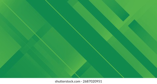 Green abstract background with geometric shapes gradient color for presentation design. Suit for business, corporate, institution, conference, party, festive, seminar, and talks.