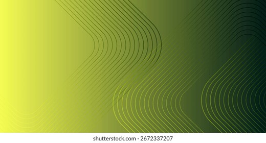 Fondo abstracto verde con líneas geométricas brillantes. Moderno gradiente redondeado patrón de líneas cuadradas. Concepto futurista. Traje para el Anuncio, folleto, cubierta, cartel, Sitio web, volante.