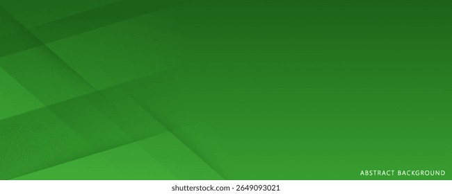Grüner abstrakter Hintergrund mit geometrischen Farbverlauf-Formen für das Präsentationsdesign.