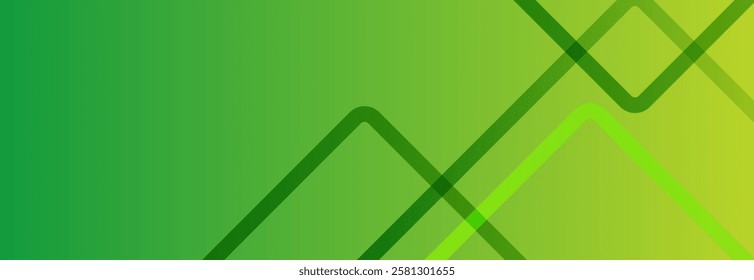 Green abstract background with gradient geometric shapes, perfect for presentations. Suitable for business, corporate events, institutions, conferences, parties, seminars, festive occasions.