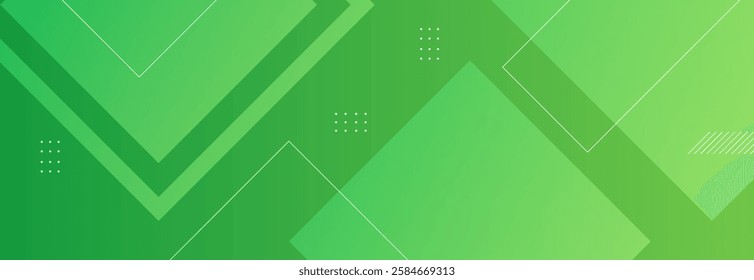 Green abstract background with gradient geometric shapes, perfect for presentations. Suitable for business, corporate events, institutions, conferences, parties, seminars, festive occasions.