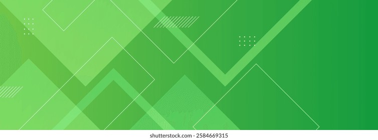 Green abstract background with gradient geometric shapes, perfect for presentations. Suitable for business, corporate events, institutions, conferences, parties, seminars, festive occasions.