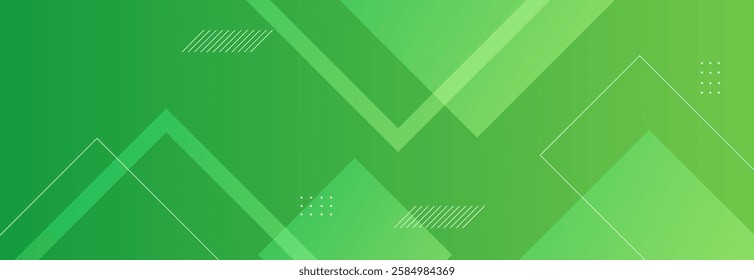 Green abstract background with gradient geometric shapes, perfect for presentations. Suitable for business, corporate events, institutions, conferences, parties, seminars, festive occasions.