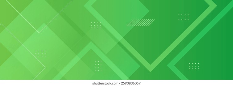 Green abstract background with gradient geometric shapes, perfect for presentations. Suitable for business, corporate events, institutions, conferences, parties, seminars, festive occasions.