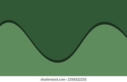 Green abstract background, gradient papercut design. Vector illustration