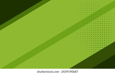 Grüner abstrakter Hintergrund mit Halbtonpunkten und verschiedenen Grüntönen Streifen