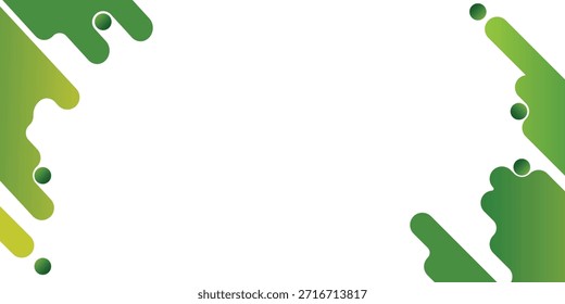 green abstract background with halftone dots and fluid shapes on a white frame, featuring a modern vibrant aesthetic for creative digital marketing, social media banners, and posters.