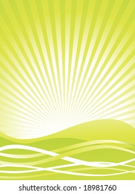 green abstract background, illustration