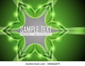 Green abstract background illustration. Ready for work with banner, site or business card. Green wallpaper.