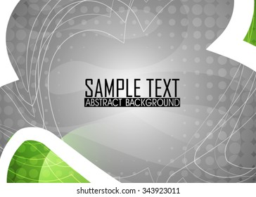 Green abstract background illustration. Template for business card or banner.