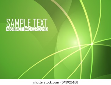 Green abstract background illustration. Template for business card or banner.