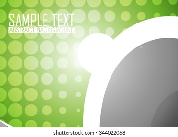 Green abstract background illustration. Template for business card or banner.