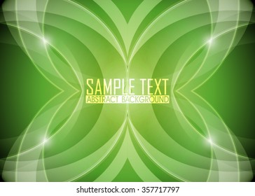 Green abstract background illustration. Template for business card or banner.