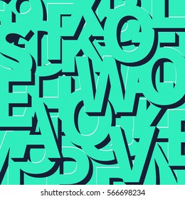 Green Abstract Background from Letters | EPS10 Vector
