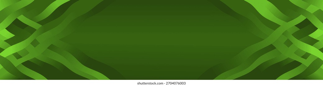 Fondo abstracto verde con luz y espacio de copia. Ilustración vectorial.