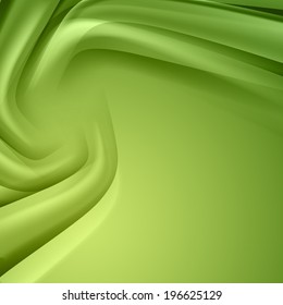 Green abstract background with light lines and shadows. 