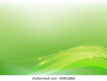 Green abstract background lighting curve and layer element vector illustration eps10