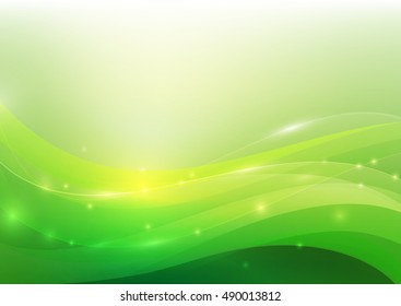Green abstract background lighting curve and layer element vector illustration eps10