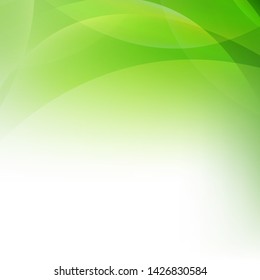 Green Abstract Background With Line With Gradient Mesh, Vector Illustration