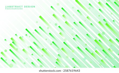 Green abstract background material combining diagonal lines and circles