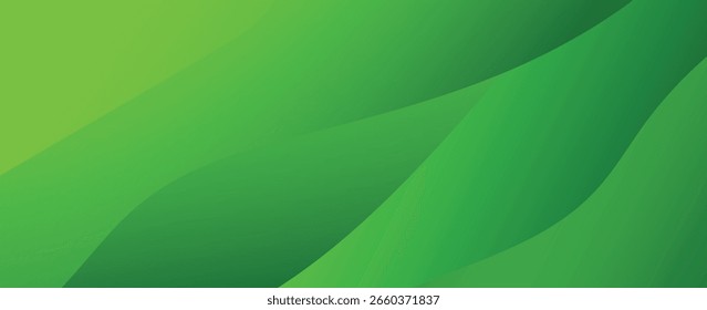 green abstract background. Modern overlaping shape and wave. eps 10