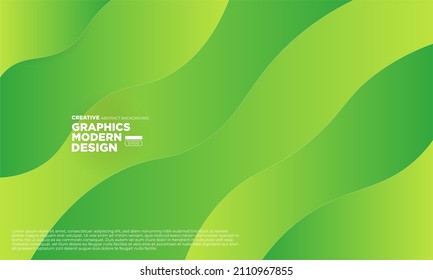 Green Abstract Background. Modern Shape Concept. Green Backdrop. Dynamic Shapes Composition. Template For Your Beautiful Background. Vector Illustration eps10