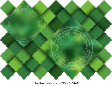 Green abstract background, no clipping mask. 