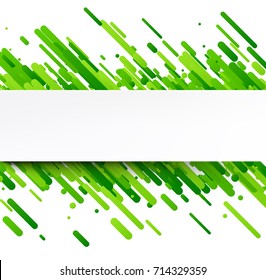 Green abstract background on white. Vector illustration.