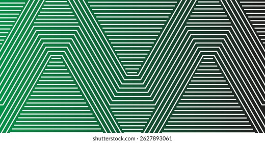 Green abstract background overlap layer on bright space with hexagon lines. Modern banner with lines style. Graphic design element stripes concept for flyer, card, or brochure cover