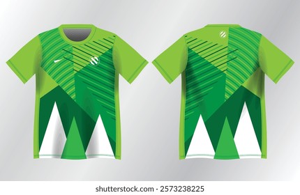 green abstract background pattern for sport jersey design mockup