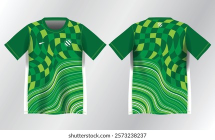 green abstract background pattern for sport jersey design mockup