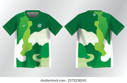 green abstract background pattern for sport jersey design mockup