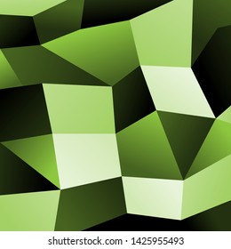 Green abstract background, Polygon background design.