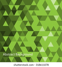 Green abstract background. Polygonal texture.