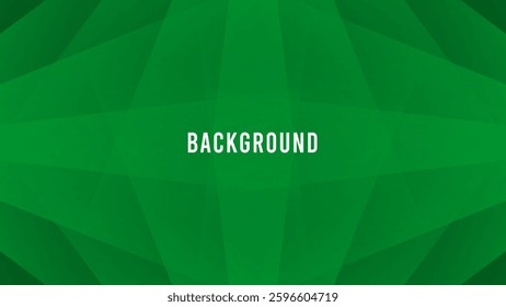 Green abstract background with rhombic and triangular pattern, cross shape, overlay gradient, geometric texture, diagonal rays and angles	