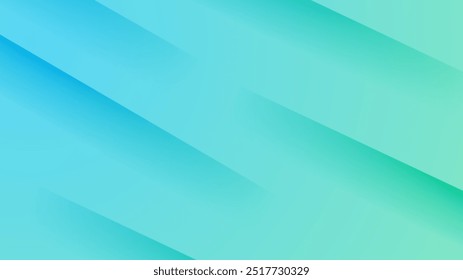 Green abstract background with shapes