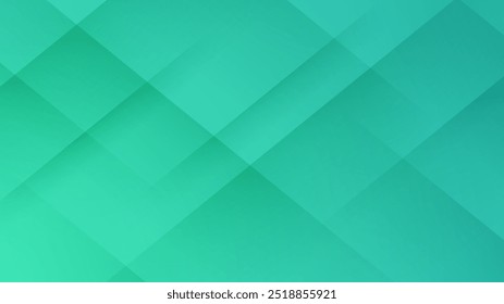 Green abstract background with shapes