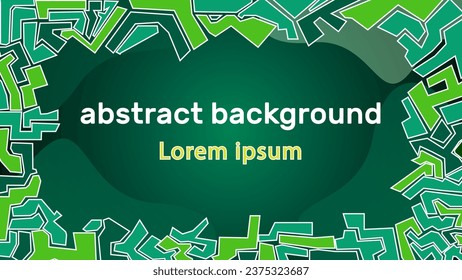 green abstract background with abstract shapes combination of green gradations, background vector concept
