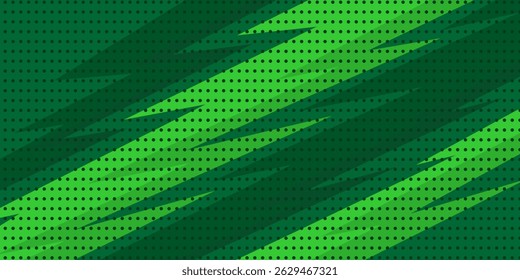 Fundo abstrato verde com padrão geométrico nítido, para esportes, design com tema de jogos
